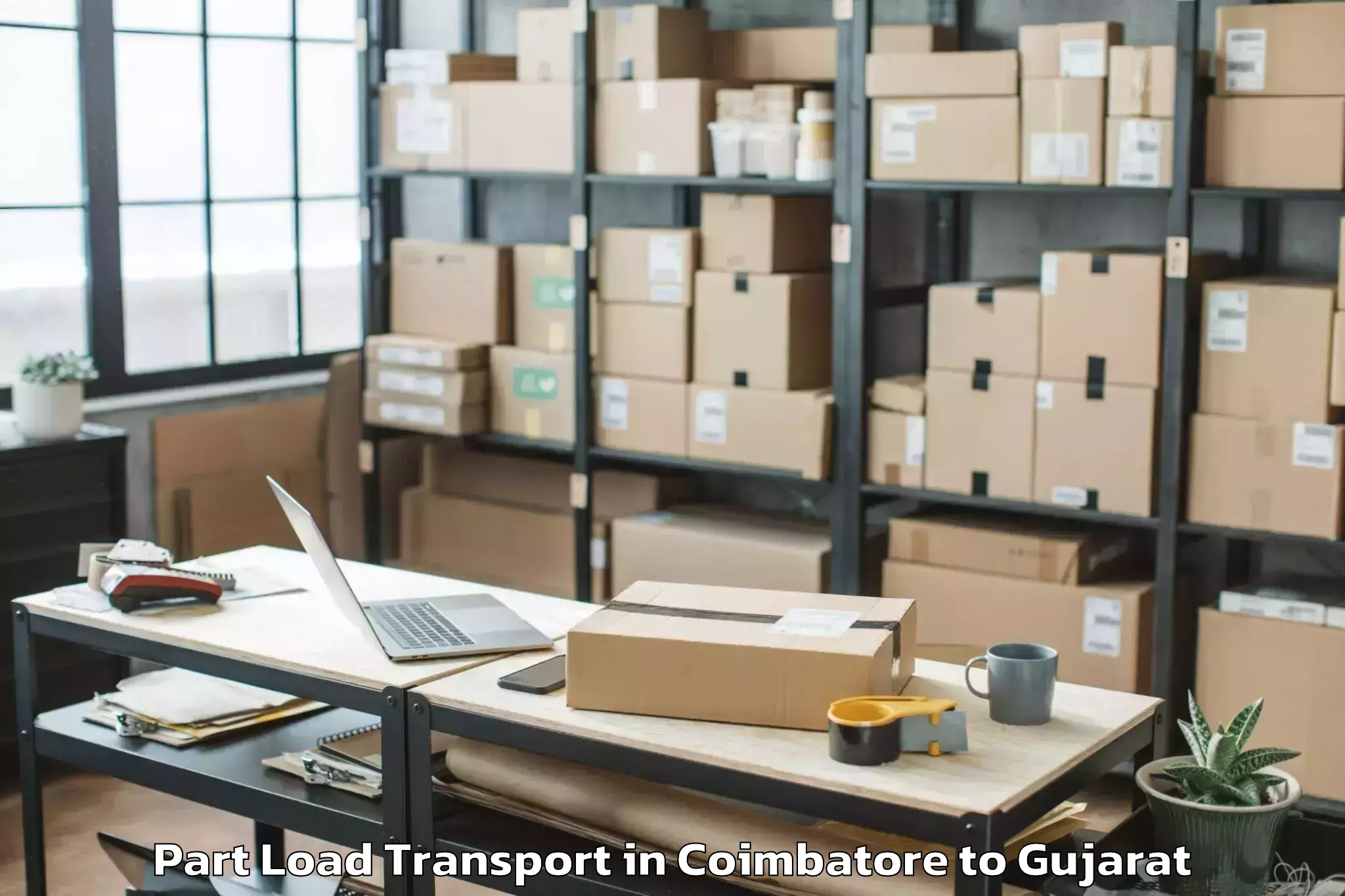 Book Your Coimbatore to Kotiya Part Load Transport Today